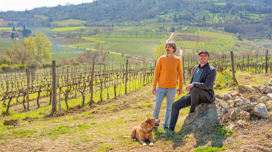 Crafting Baricci’s top-scoring 2021 Brunello required Federico (left) and Francesco Buffi, grandsons of the estate’s founder, to adjust their approach in the vineyard and cellar.