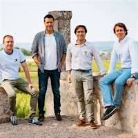 Julien Lavenu, Simon Blanchard, Frédéric Massie and Romain Bocchio, left to right, of Vignerons Consultants, have taken up Stephane Dérenoncourt's legacy.On to the Right Bank