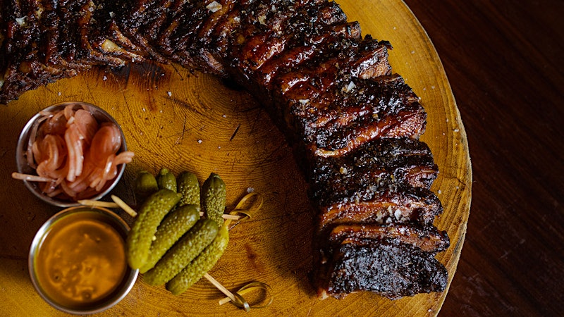 Springtime Short Ribs with Asparagus from Miami’s Papi Steak