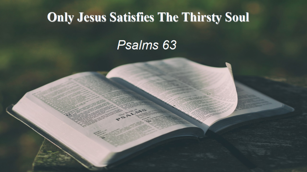 Only Jesus Satisfies The Thirsty Soul (Psalm 63)