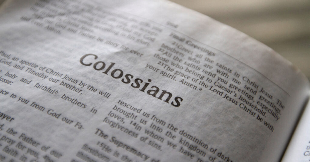 A Reading Of Colossians